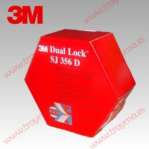 Caja 3M Dual Lock SJ 356 D - Cierre reposicionable TRANSPARENTE - Imagen 3