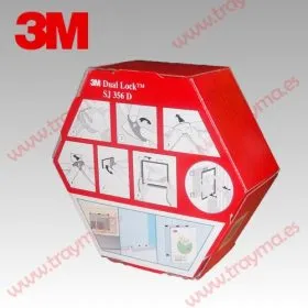 Caja 3M Dual Lock SJ 356 D - Cierre reposicionable TRANSPARENTE - Imagen 4