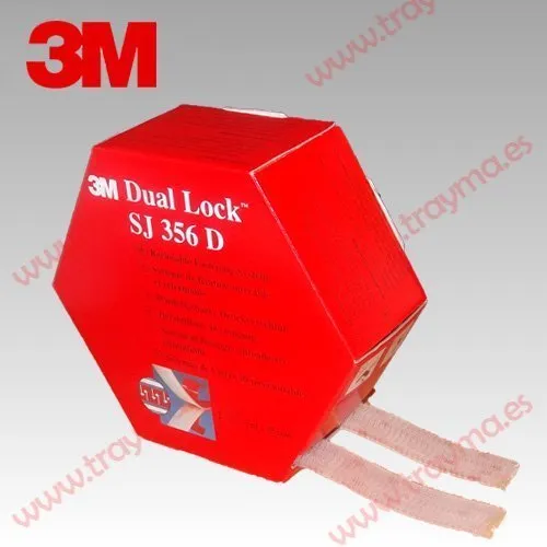 Caja 3M Dual Lock SJ 356 D - Cierre reposicionable TRANSPARENTE - Imagen 5
