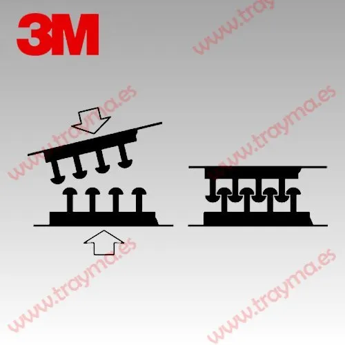 Caja 3M Dual Lock SJ 356 D - Cierre reposicionable TRANSPARENTE - Imagen 2