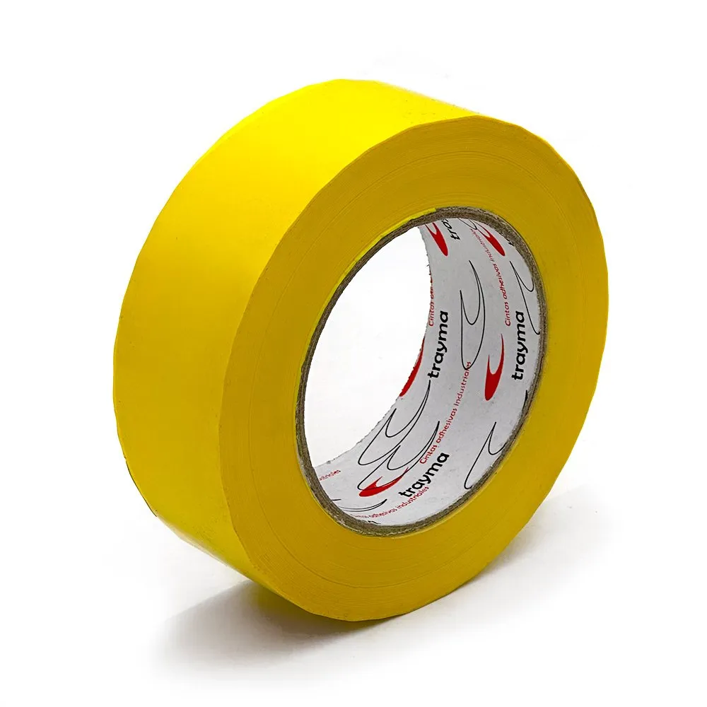 Rollo de cinta adhesiva PVC para embalajes amarilla