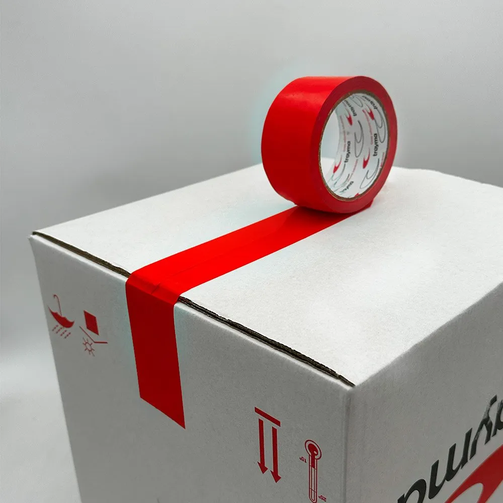 Rollo de cinta adhesiva PVC para embalaje roja