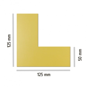 TYM 81441 VP1 Esquineros adhesivos para marcaje de posiciones de palé - 125 × 125 × 50 mm - Imagen 2