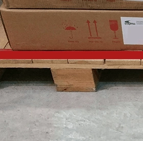 TYM 81441 VP1 Esquineros adhesivos para marcaje de posiciones de palé - 125 × 125 × 50 mm - Imagen 4