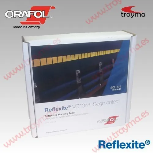 ORALITE® VC 104+ SEG LONAS Cinta adhesiva reflectante FRACCIONADA para TOLDOS de camiones y REMOLQUES - Imagen 2