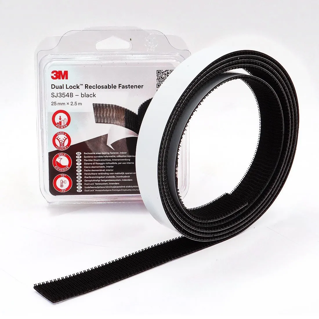 Velcro extrafuerte 3M Dual Lock SJ354b negro