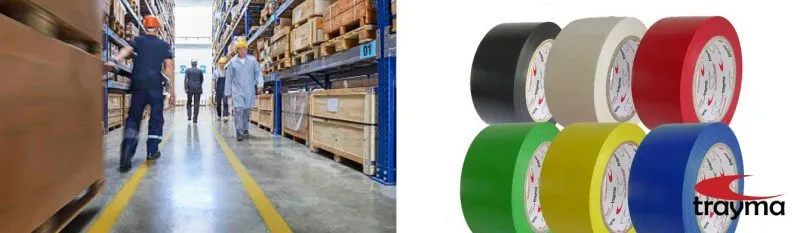 Cinta adhesiva para marcaje de suelos industriales Señalización y marcaje industrial de suelos