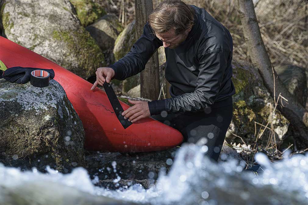 Cinta adhesiva reparación de fugas y sellado de grietas bajo el agua. Reparación de Kayak, balsas de rafting y Piraguas