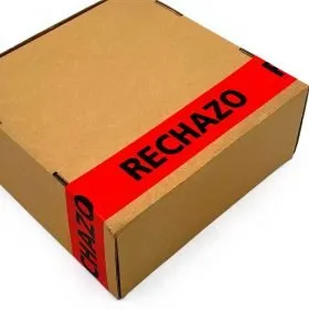 TYM 66120 Cinta adhesiva PVC texto RECHAZO en color rojo 50 mm x 66 m - OFERTA ESPECIAL EXCEDENTE PRODUCCIÓN