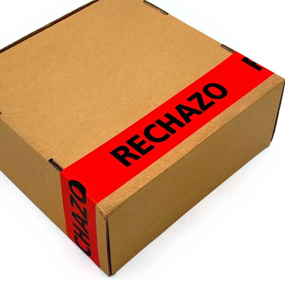 TYM 66120 Cinta adhesiva PVC texto RECHAZO en color rojo 50 mm x 66 m - OFERTA ESPECIAL EXCEDENTE PRODUCCIÓN