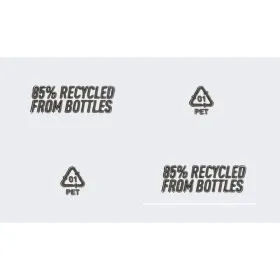 TYM 1219 Cinta adhesiva de 85% PET reciclado de botellas para embalaje sostenible con adhesivo fuerte Hot Melt - Transparente con MENSAJE SOSTENIBILIDAD IMPRESO - 132 m x 48 mm - Imagen 2