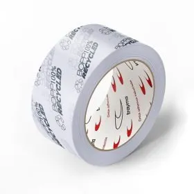 Cinta adhesiva transparente reciclada para embalaje con soporte 100% reciclado BOPP