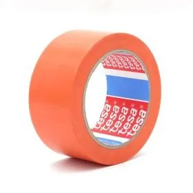 Cinta adhesiva tesa de construcción naranja para enyesado, revoco y enmascarado. Referencia tesa 4843.