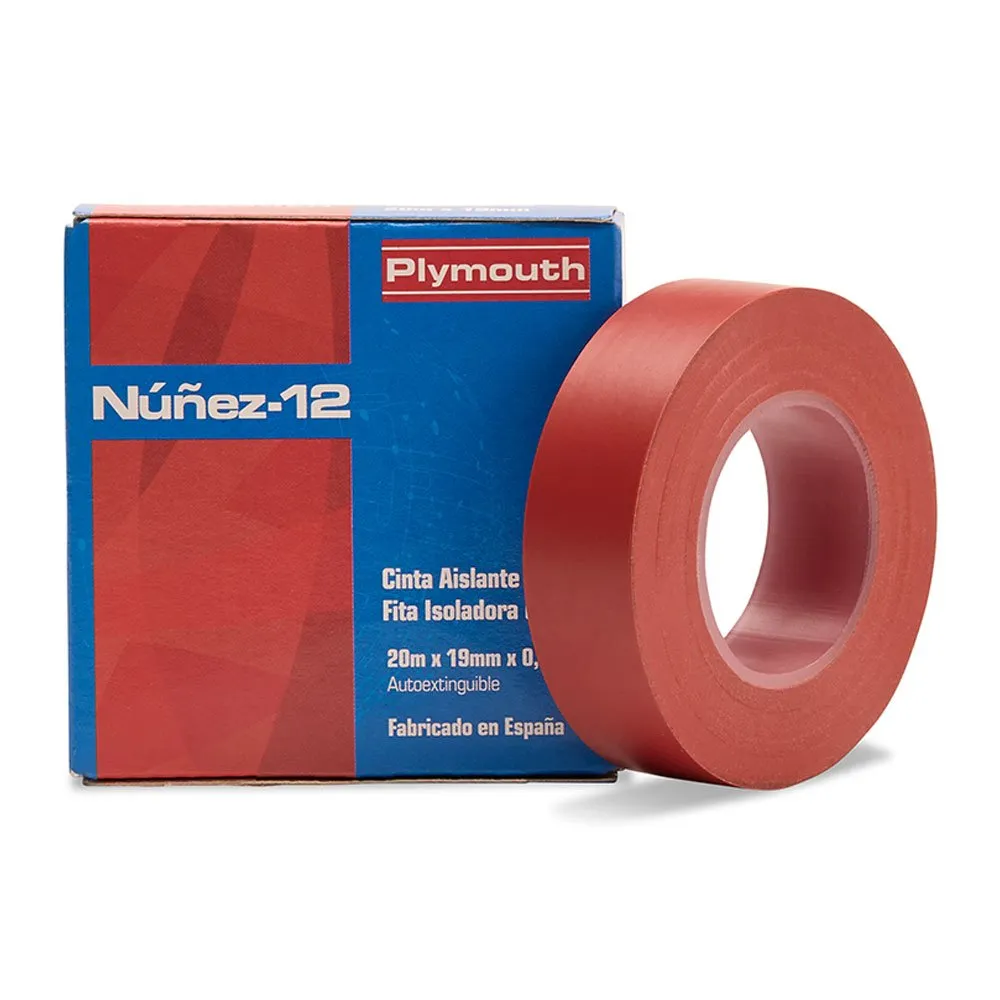 Cinta aislante roja NUÑEZ 12