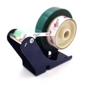 Dispensador de cinta adhesiva para un rollo de 50 mm o 2 rollos de 25 mm.